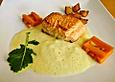 Lachs auf Kohlrabicremespiegel