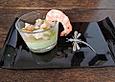 Avocado-Caipi-Creme mit Shrimp-Ceviche