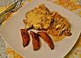 Downhillcats Schnitzelauflauf mit Zwiebeln und Pilzen