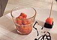 Karotten-Sorbet mit rotem Pfeffer