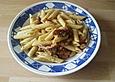 Pasta mit Garnelen und getrockneten Tomaten