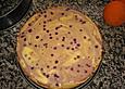 K&auml;sekuchen mit Heidelbeeren