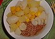 Sagopudding mit exotischem Obstsalat