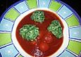 Spinatnocken mit Tomatensauce