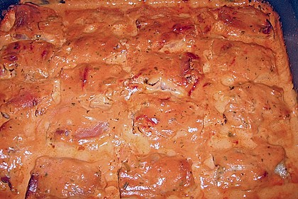 Schweinefilets im Schinkenmantel an Cognacsahne
