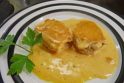 Schweinefilets im Schinkenmantel an Cognacsahne 26