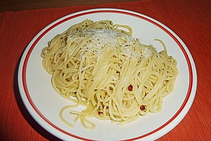 Chili - Spaghetti mit Knoblauch 2