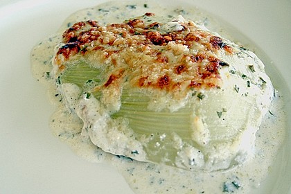 &Uuml;berbackener Fenchel mit Frischk&auml;seso&szlig;e 1