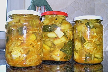 Eingelegte Curry - Zucchini 29