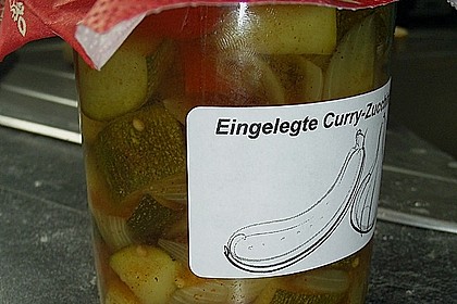 Eingelegte Curry - Zucchini 1