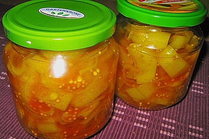 Eingelegte Curry - Zucchini 13