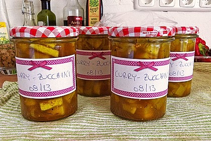 Eingelegte Curry - Zucchini 10