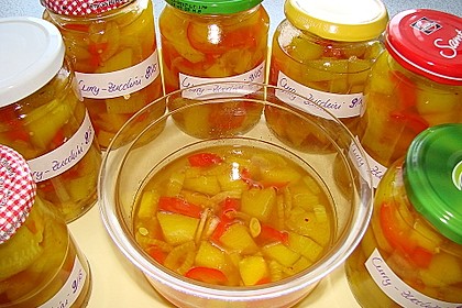 Eingelegte Curry - Zucchini 23