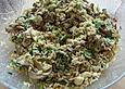 Asiatisch angehauchter Reissalat mit Pute und Lauch