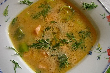 Feine Kartoffelsuppe mit Lachs 3