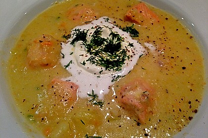 Feine Kartoffelsuppe mit Lachs 16