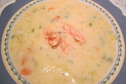 Feine Kartoffelsuppe mit Lachs 8