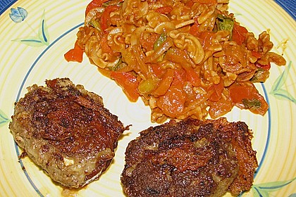 Gef&uuml;llte Frikadellen mit Camembert 1