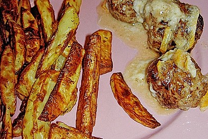 Gef&uuml;llte Frikadellen mit Camembert 2