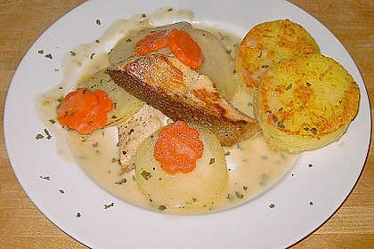 Kohlrabi mit Lachsfilet