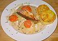 Kohlrabi mit Lachsfilet