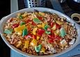 &Uuml;berbackene Nachos mit Gehacktem und Schafsk&auml;se