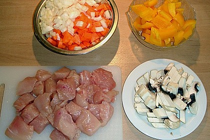 Scharfe H&auml;hnchen - Spaghetti Pfanne 7