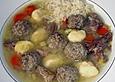 Deftige Hochzeitssuppe mit Rindfleisch, Mehl- und Hackkl&ouml;&szlig;chen