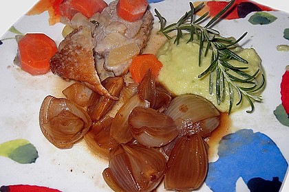 Putenrollbraten in Biersauce