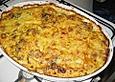 Kartoffelauflauf mit Blattspinat und Putenfleisch