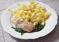 Lachsfilet in Rucola - Buttersauce