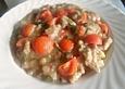 Broteintopf mit Chili, Kirschtomaten und Fr&uuml;hlingszwiebeln