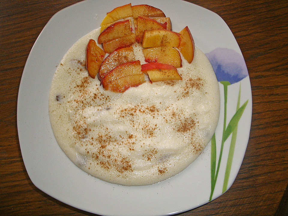 Grießbrei mit Zimt und Pfirsichen (Rezept mit Bild) | Chefkoch.de