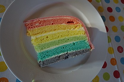 Regenbogentorte 50