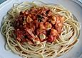 Spaghetti mit Champignon - Tomatensauce