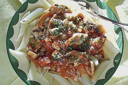 Spaghetti mit Champignon - Tomatensauce 1