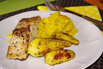 Frischer Lachs auf Rahmsauerkraut 14