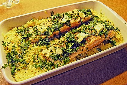 Frischer Lachs auf Rahmsauerkraut 2