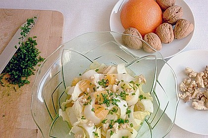 Chicoree - Salat mit Orangen 10