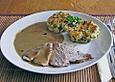 Rinderbraten in dunkler Biersauce