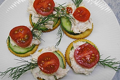 Cracker mit Räucherforellen - Mousse 4
