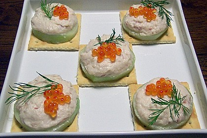 Cracker mit Räucherforellen - Mousse 6