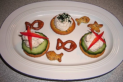 Cracker mit Räucherforellen - Mousse 9