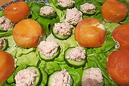 Cracker mit Räucherforellen - Mousse 18
