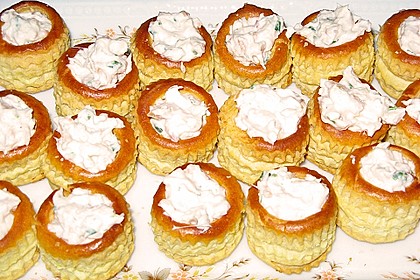 Cracker mit Räucherforellen - Mousse 11