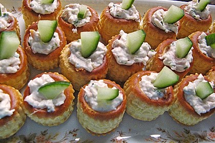 Cracker mit Räucherforellen - Mousse 12