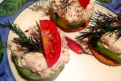 Cracker mit Räucherforellen - Mousse 7