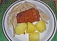 Mosterbraten mit Bergmannsspargel