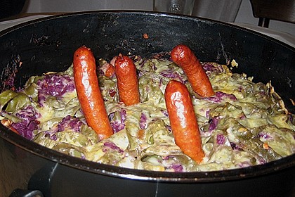 Rotkohl - Pasta Auflauf 6