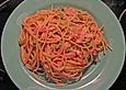 Spaghetti mit Schinken und Erbsen